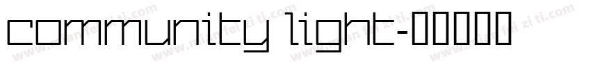 Community light字体转换
